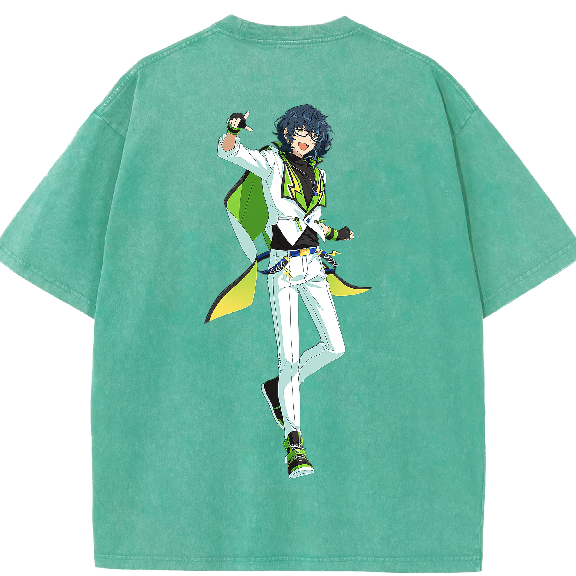 （画像用） あんさんぶるスターズ! Ensemble Stars 綿100% ヴィンテージ風 半袖Tシャツ（背面プリント）